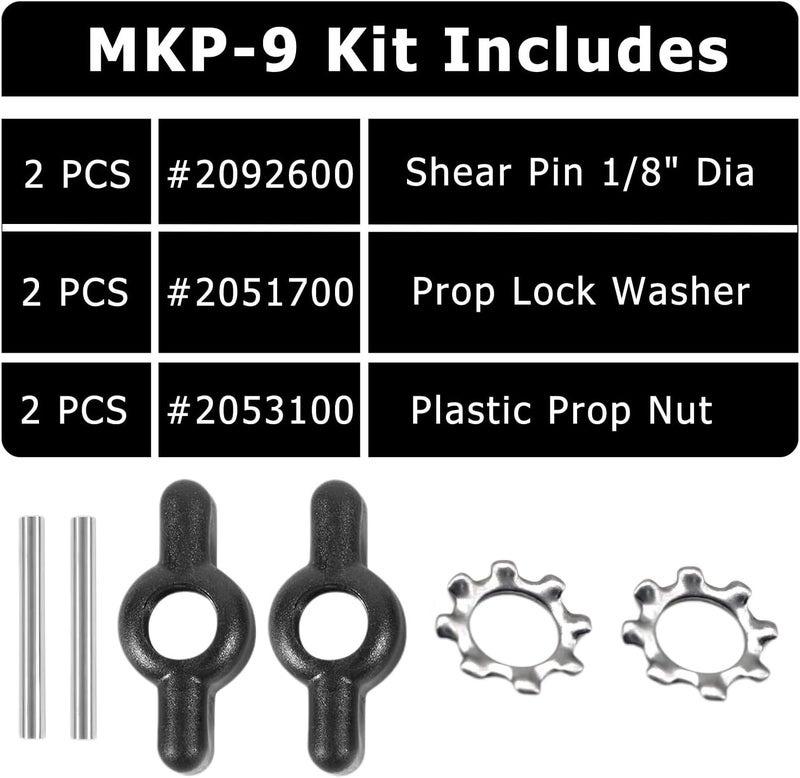 auaurly 2 Pack 1865010 Prop Nut 3/8" MKP-9 Kit A,Fits 12 V and 24 V Minn Kota Trolling Motors - Image 3